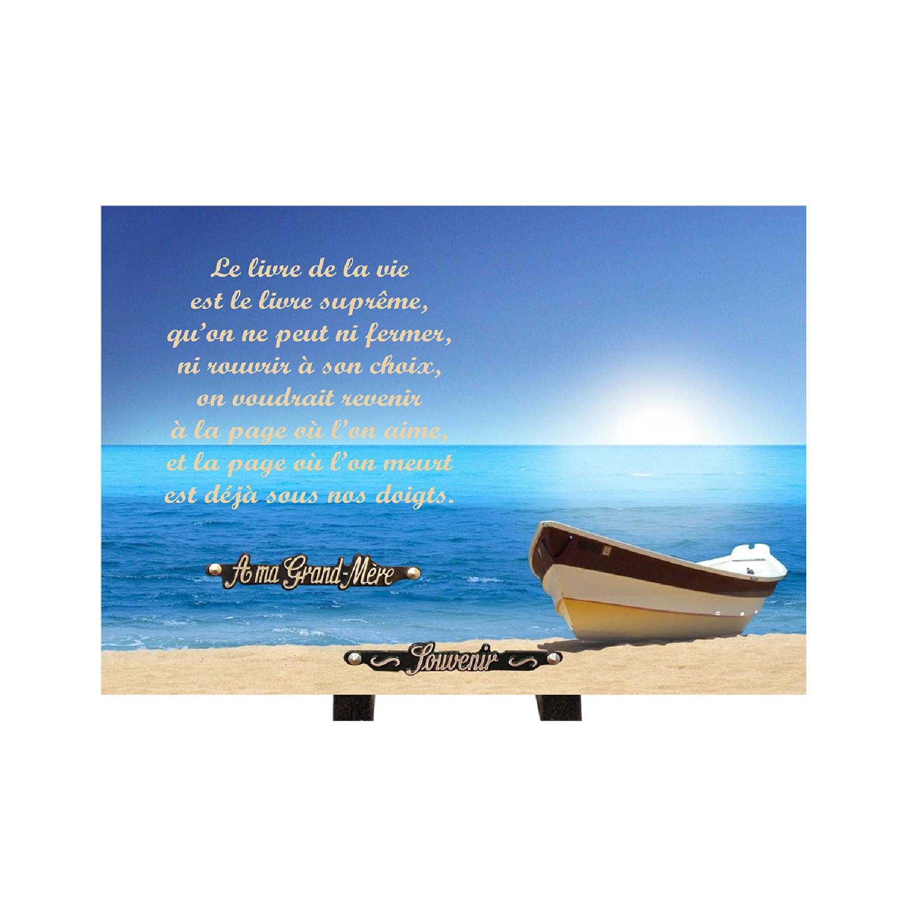 Plaque funéraire personnalisée