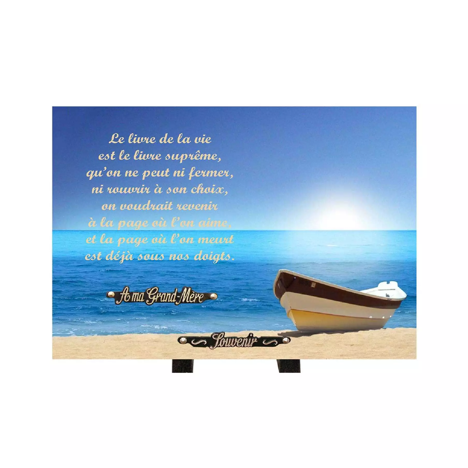 Plaque funéraire personnalisée