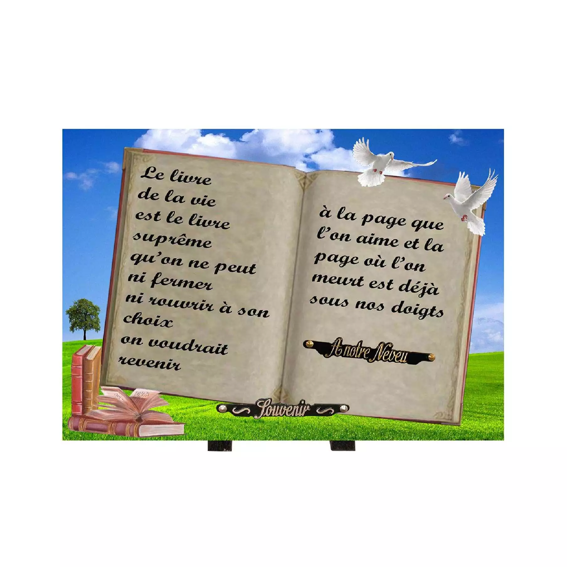 Plaque funéraire personnalisée
