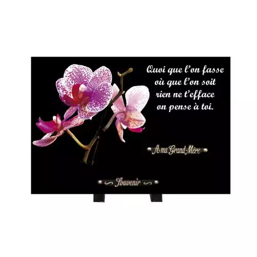 Plaque funéraire personnalisée