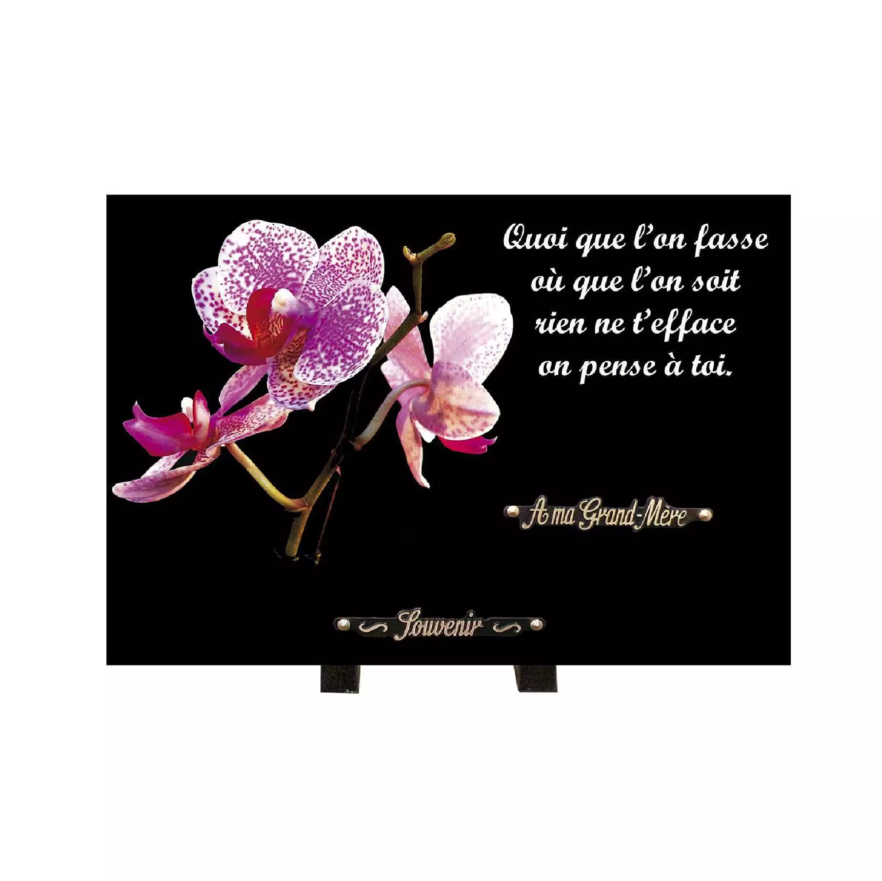 Plaque funéraire personnalisée