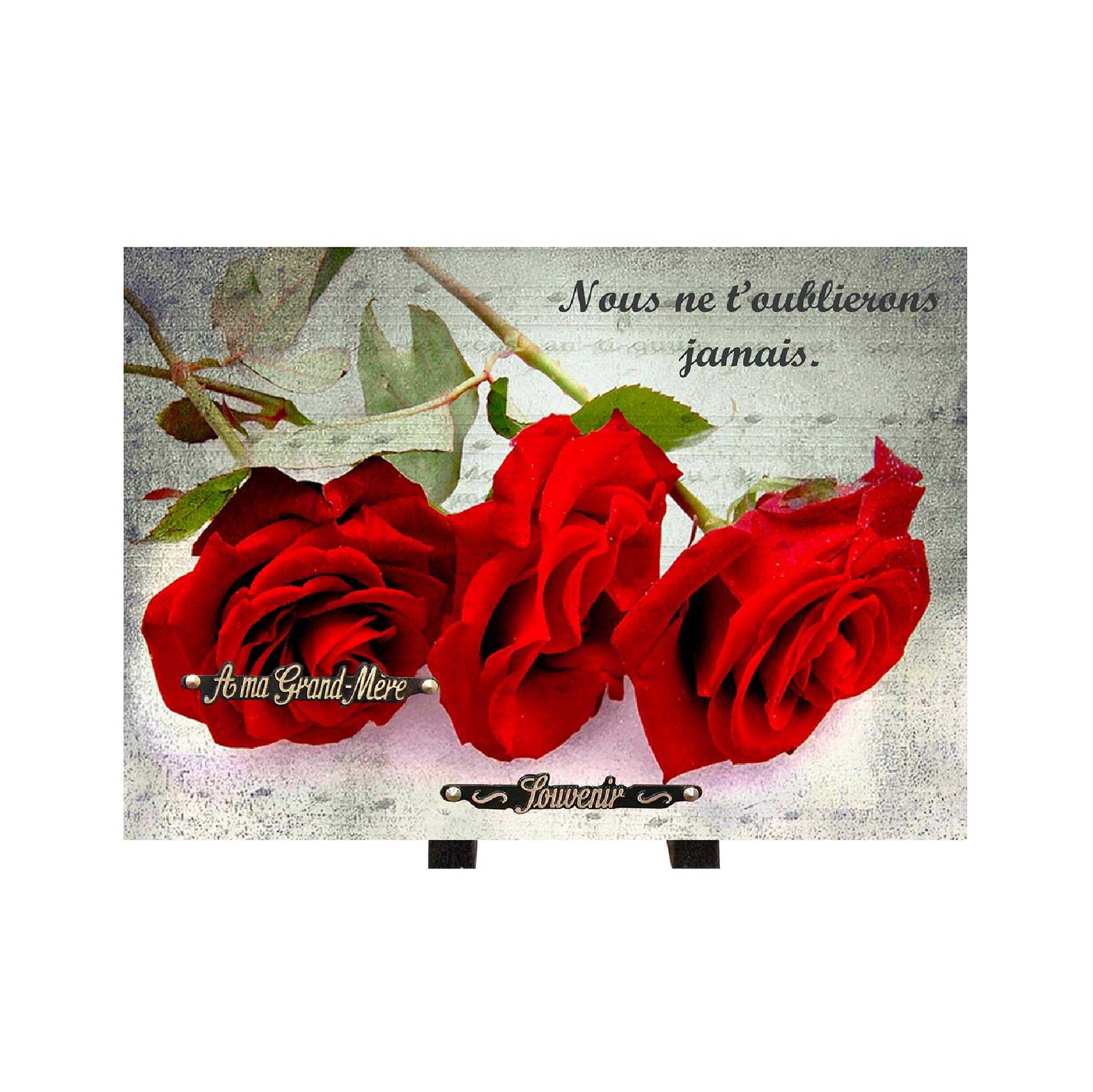 Plaque funéraire personnalisée