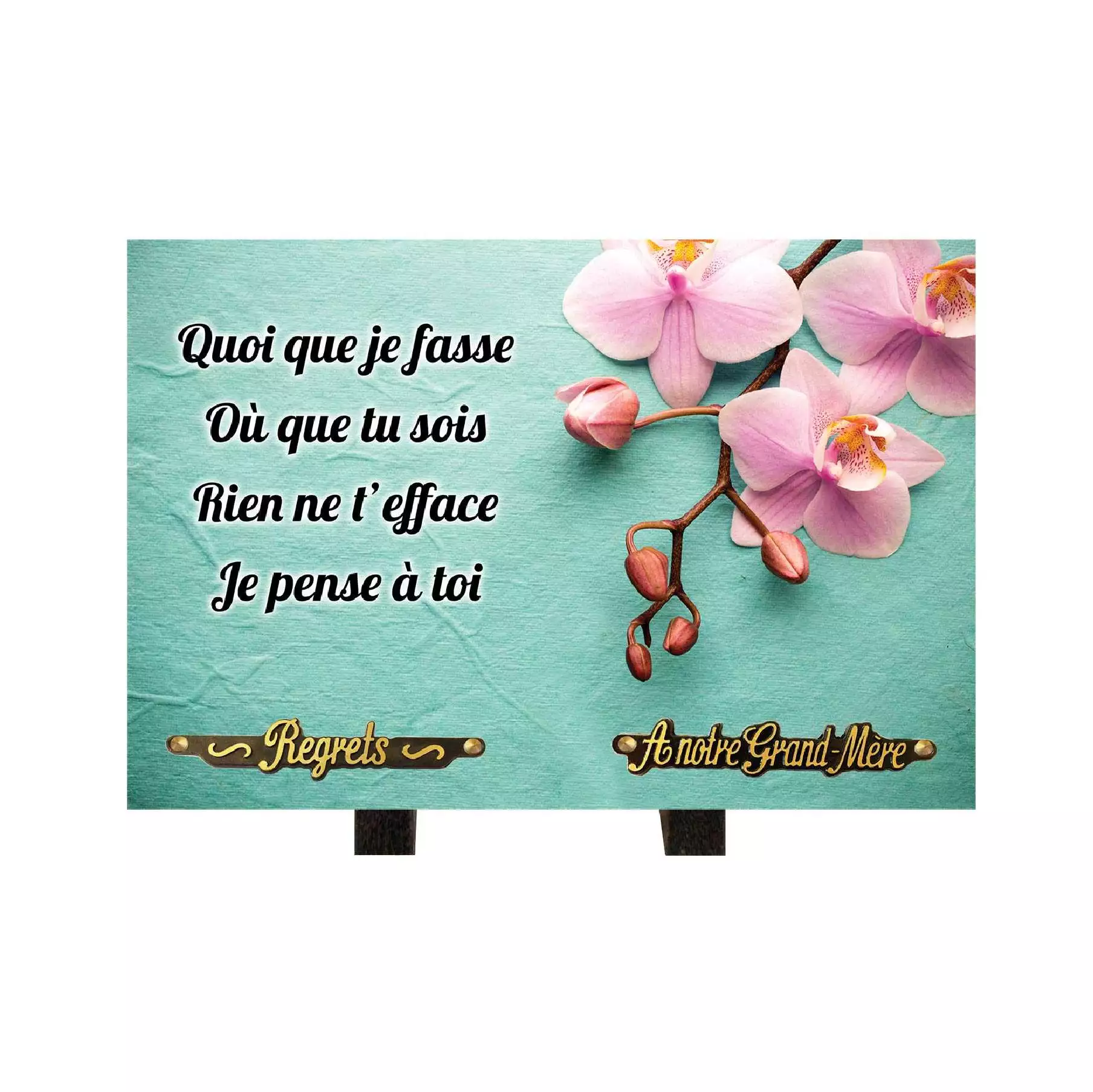 Plaque funéraire personnalisée