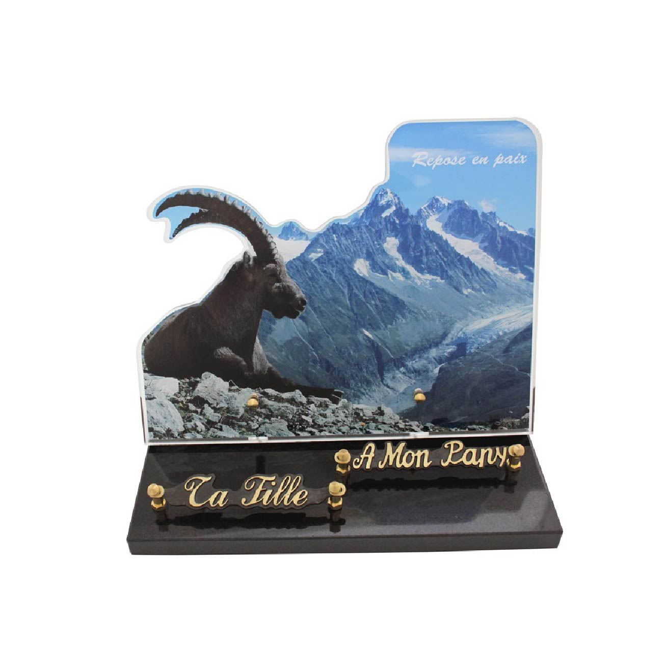 Plaque funéraire galbée