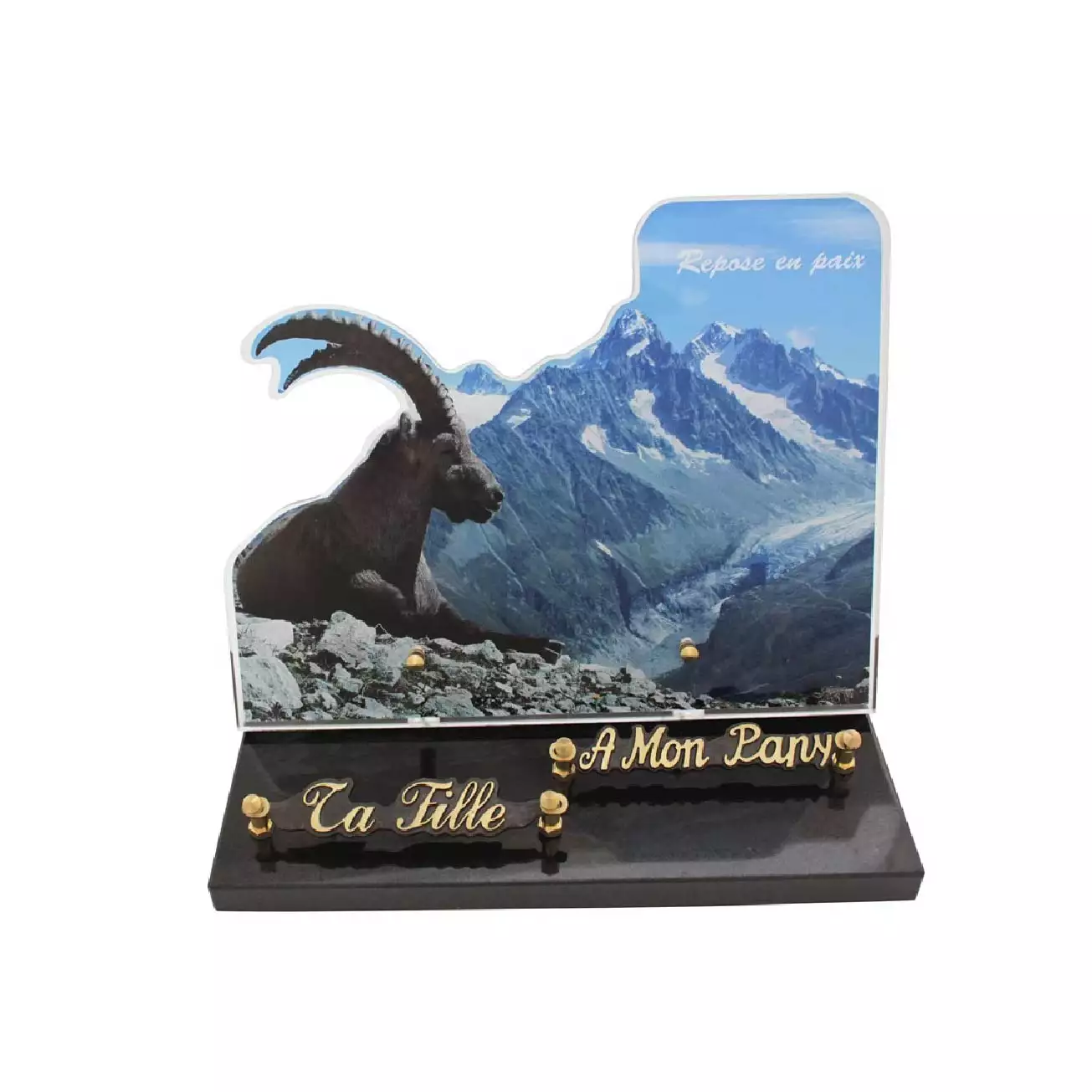 Plaque funéraire galbée