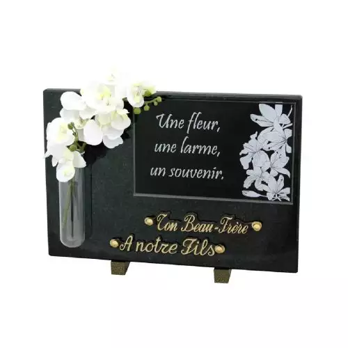 Plaque funéraire galbée