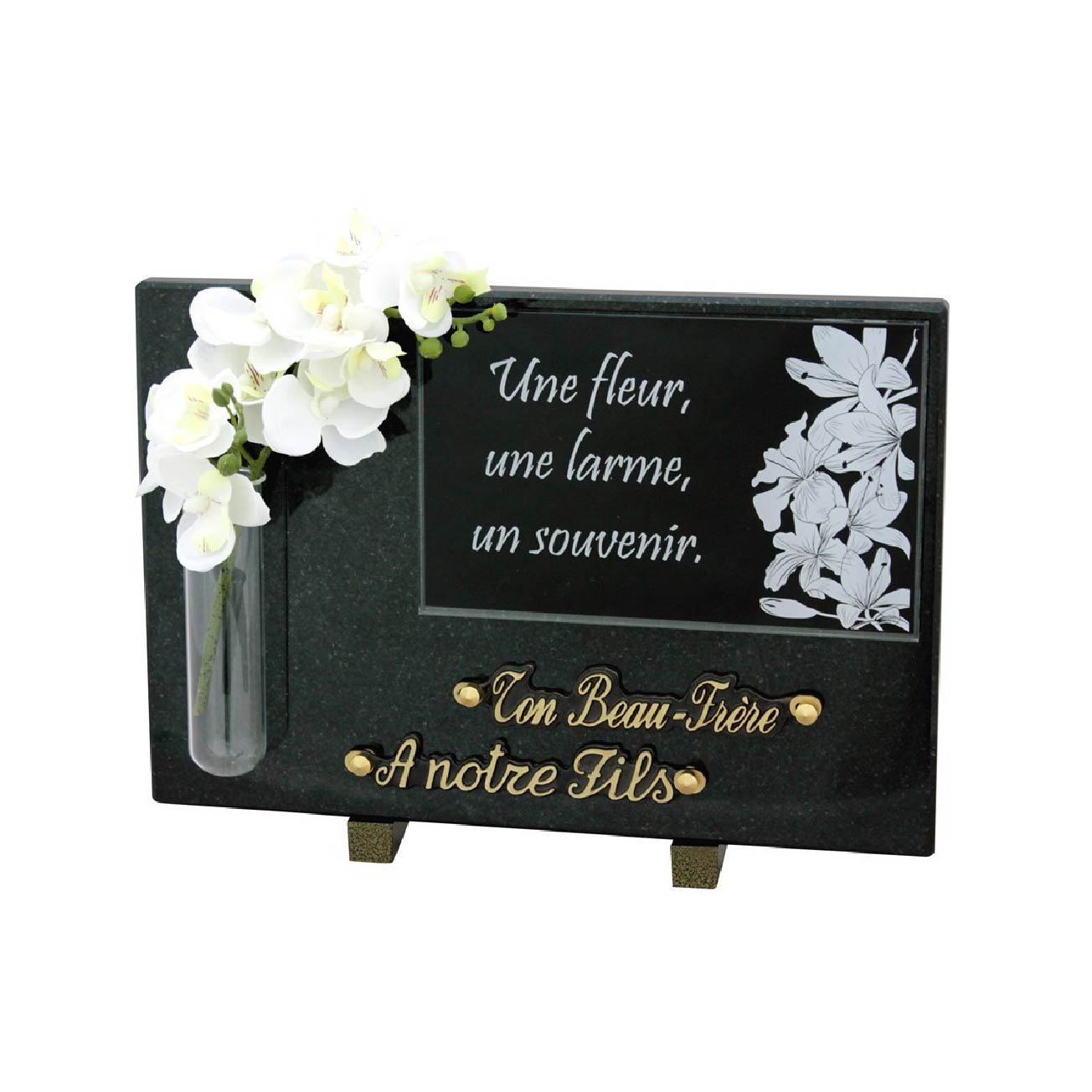 Plaque funéraire galbée