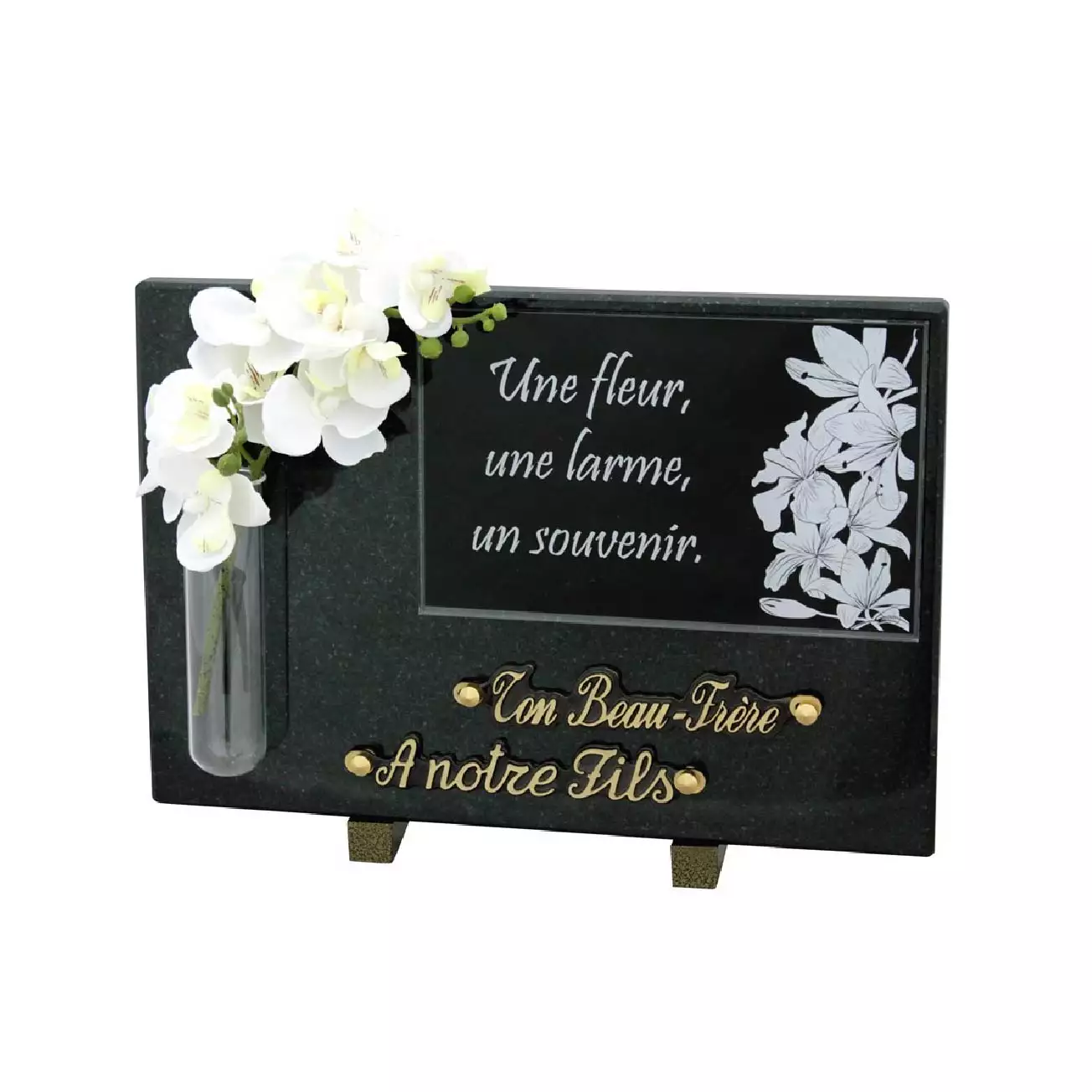 Plaque funéraire galbée