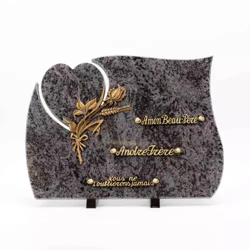 Plaque funéraire granit