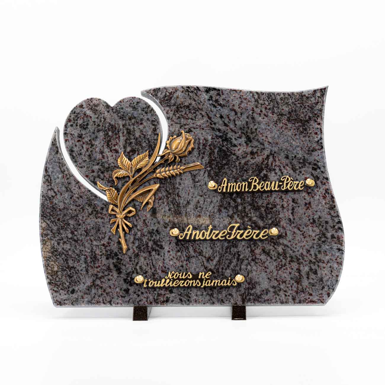 Plaque funéraire granit