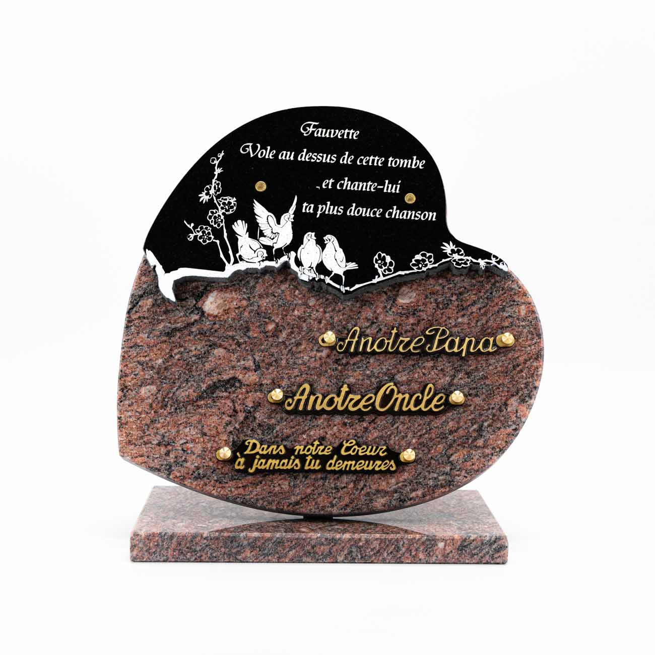 Plaque funéraire granit