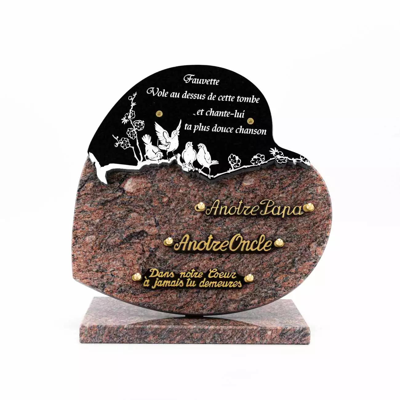 Plaque funéraire granit