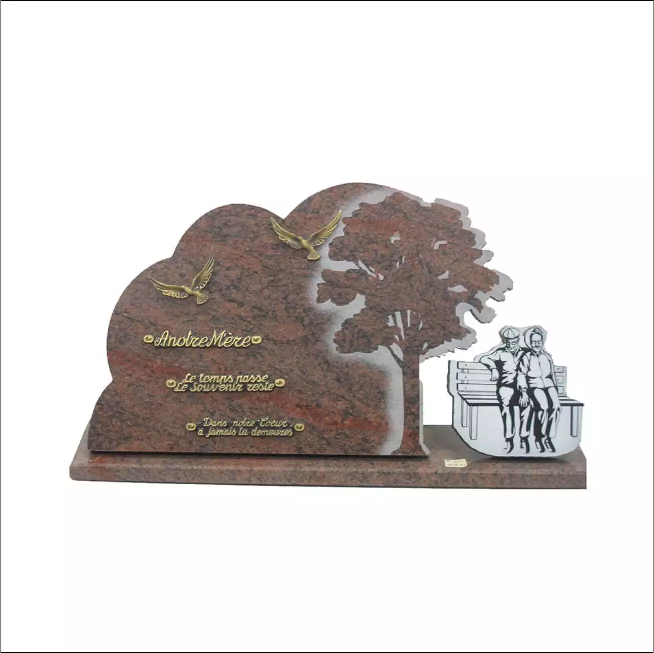 Plaque funéraire granit