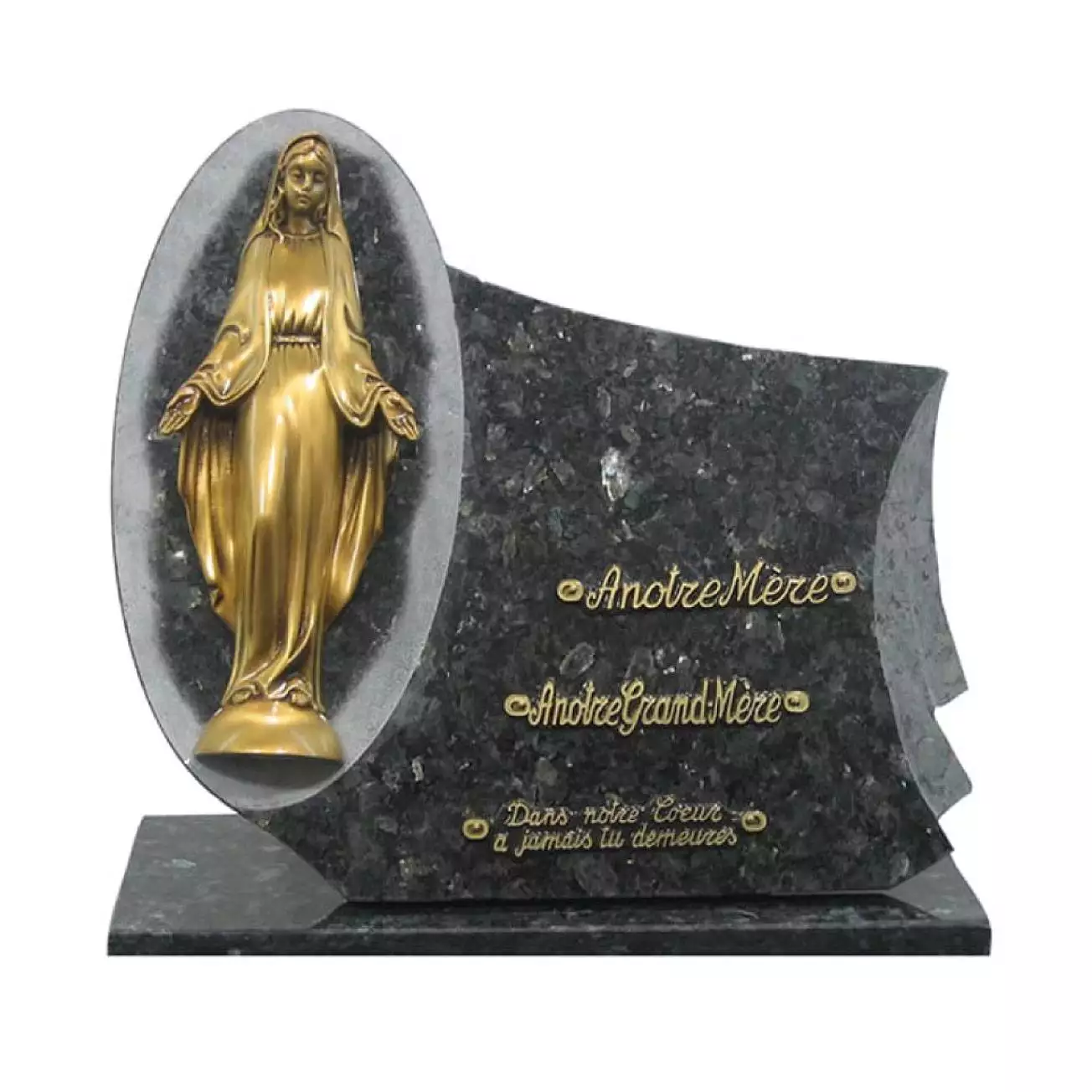 Plaque funéraire granit