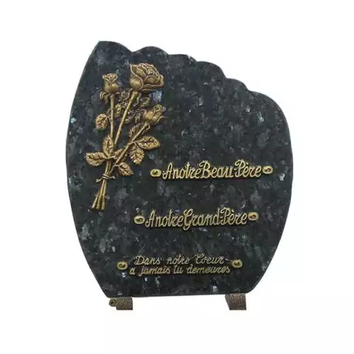 Plaque funéraire granit