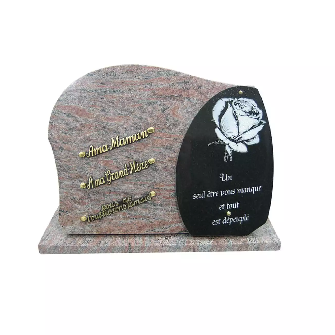 Plaque funéraire granit