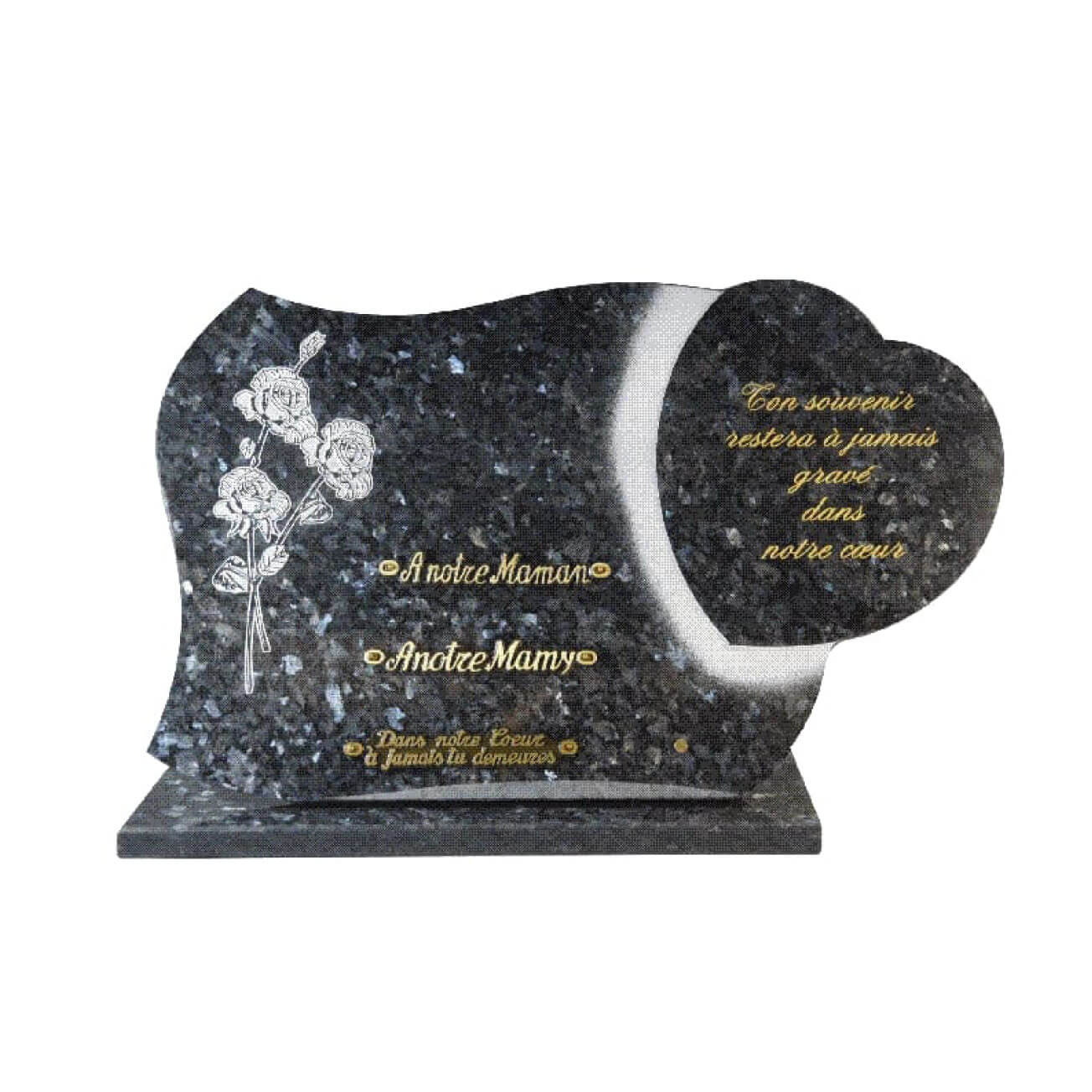 Plaque funéraire granit