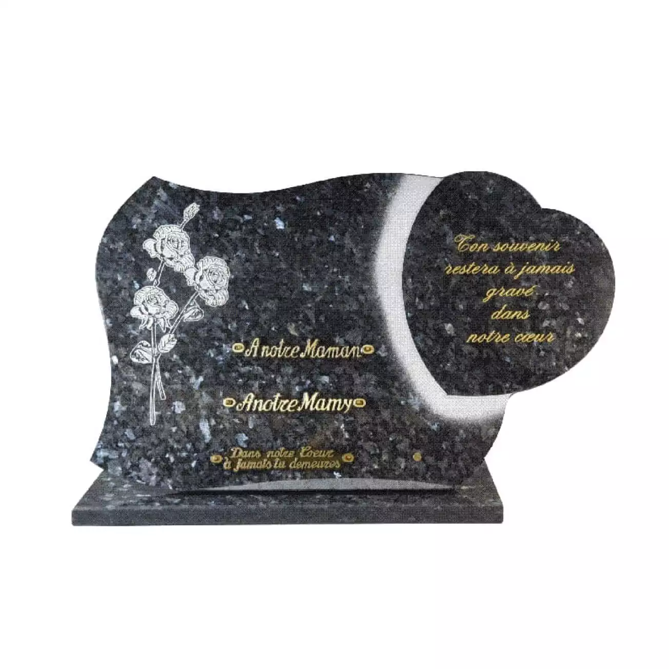Plaque funéraire granit