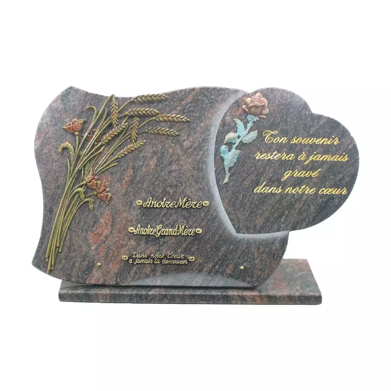 Plaque funéraire granit