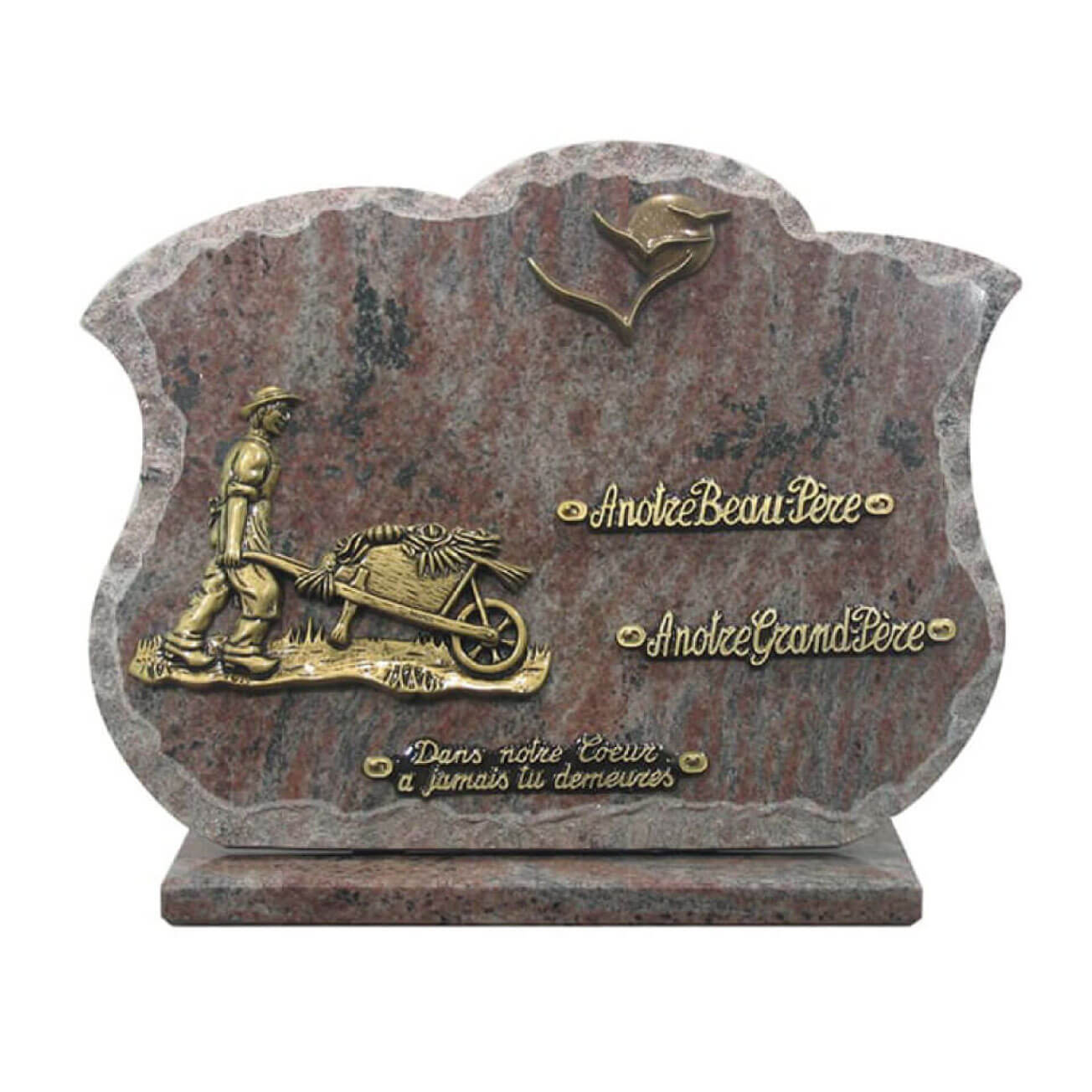 Plaque funéraire granit