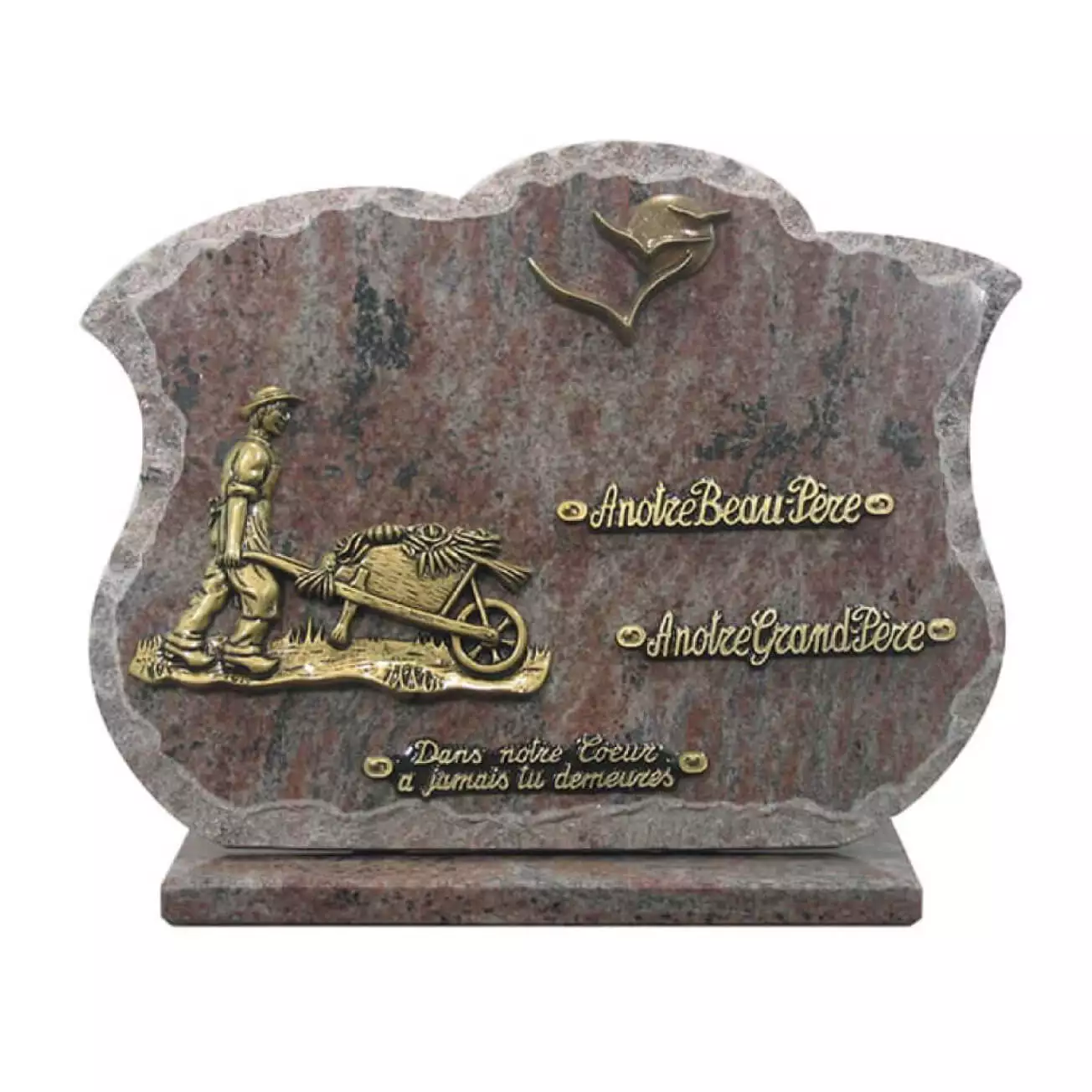 Plaque funéraire granit