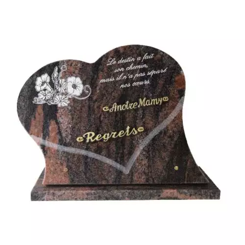 Plaque funéraire granit
