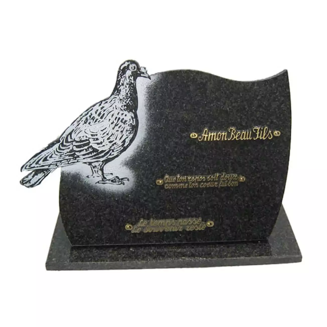 Plaque funéraire granit