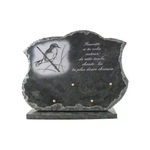 Plaque funéraire granit