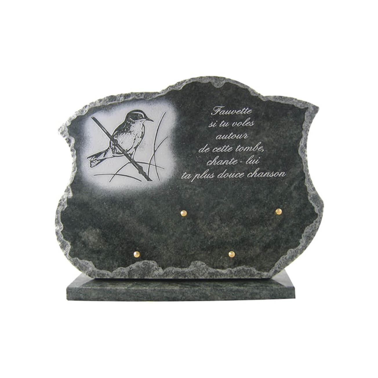 Plaque funéraire granit