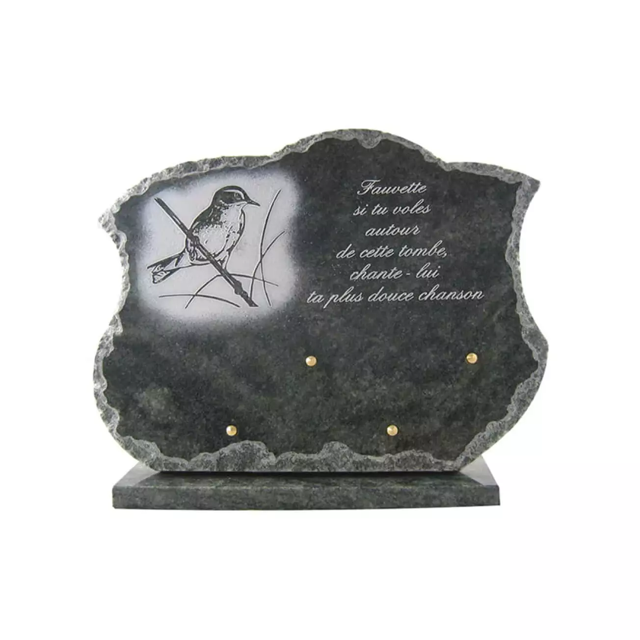 Plaque funéraire granit
