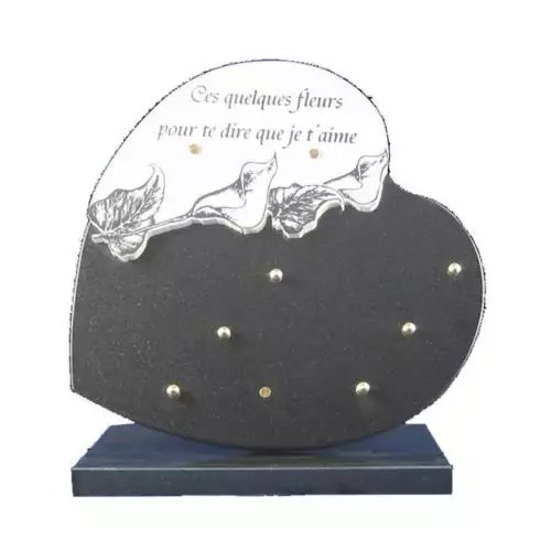 Plaque funéraire granit
