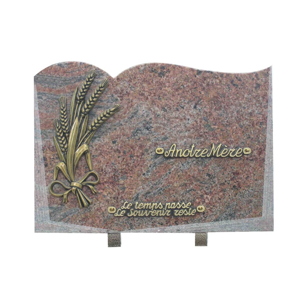 Plaque funéraire granit