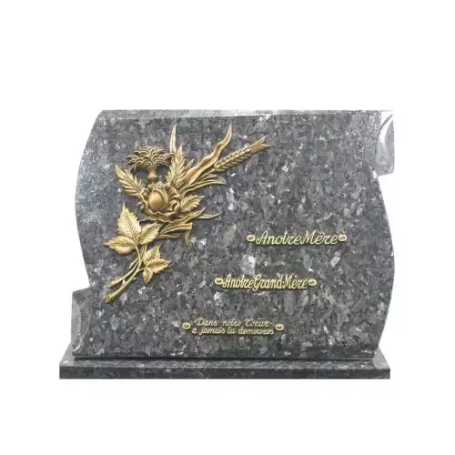Plaque funéraire granit