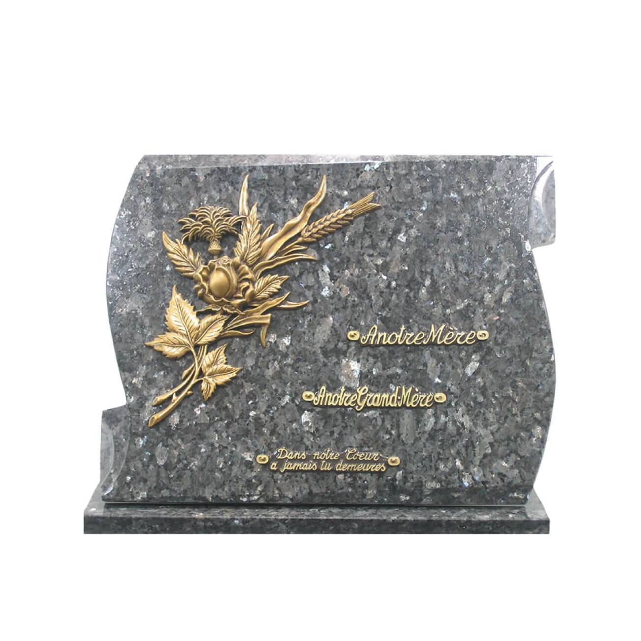 Plaque funéraire granit