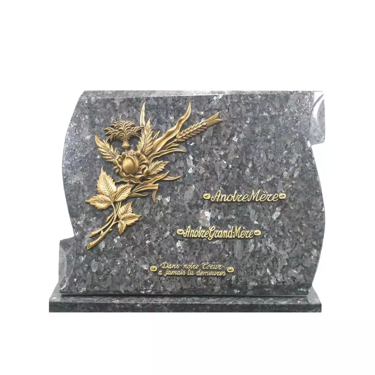 Plaque funéraire granit