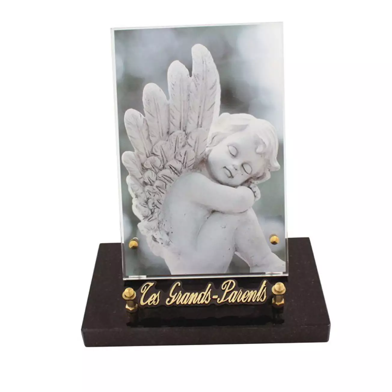 Plaque funéraire galbée