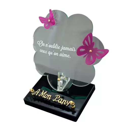 Plaque funéraire galbée