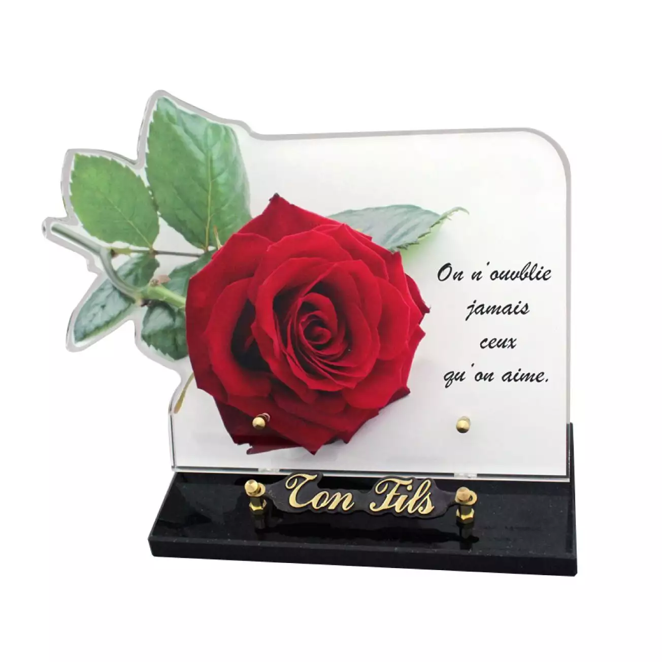 Plaque funéraire galbée