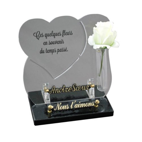 Plaque funéraire galbée
