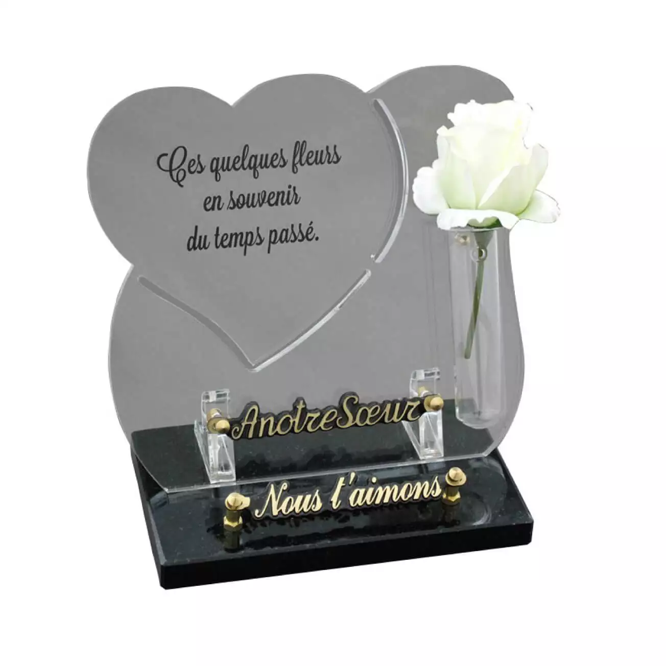 Plaque funéraire galbée