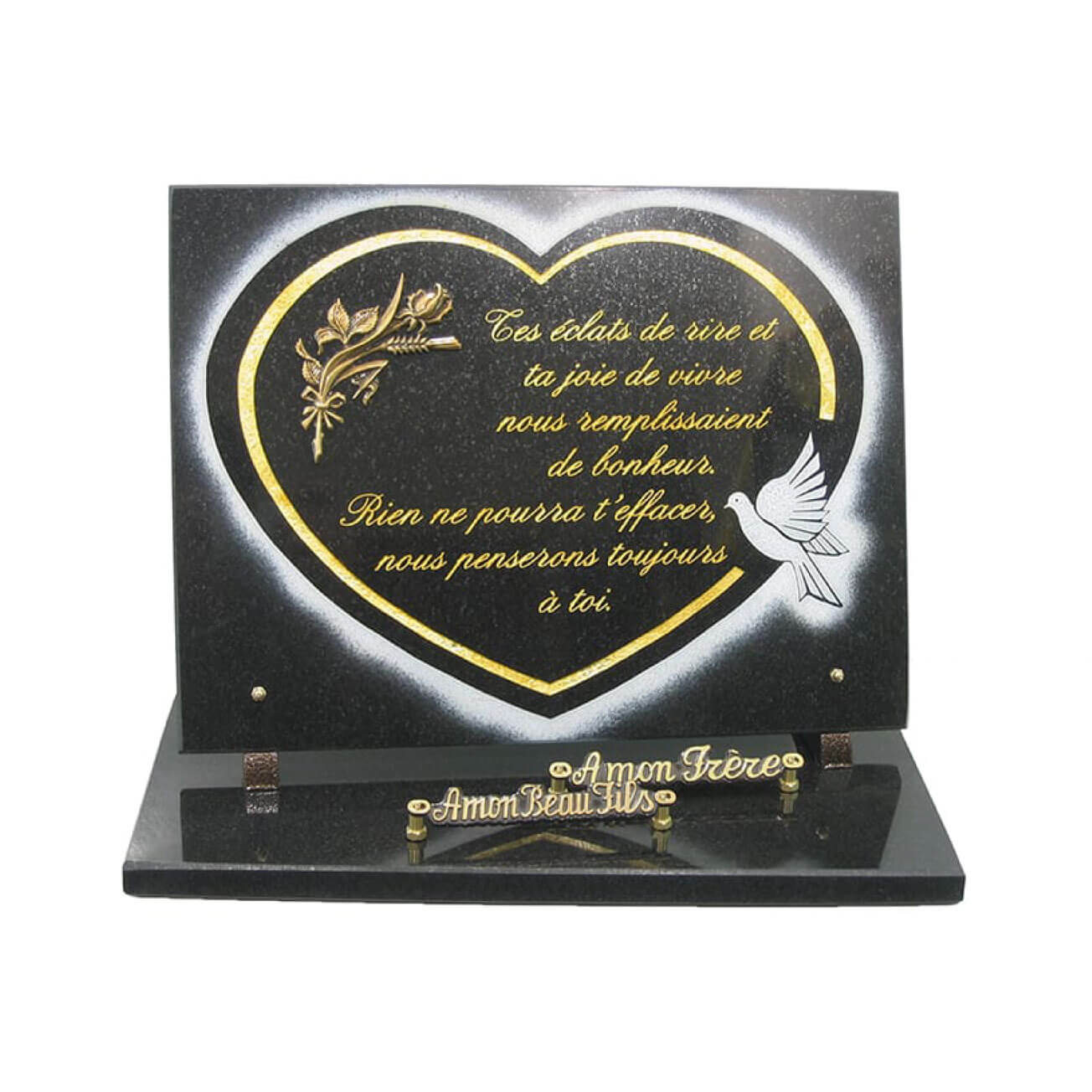 Plaque funéraire granit