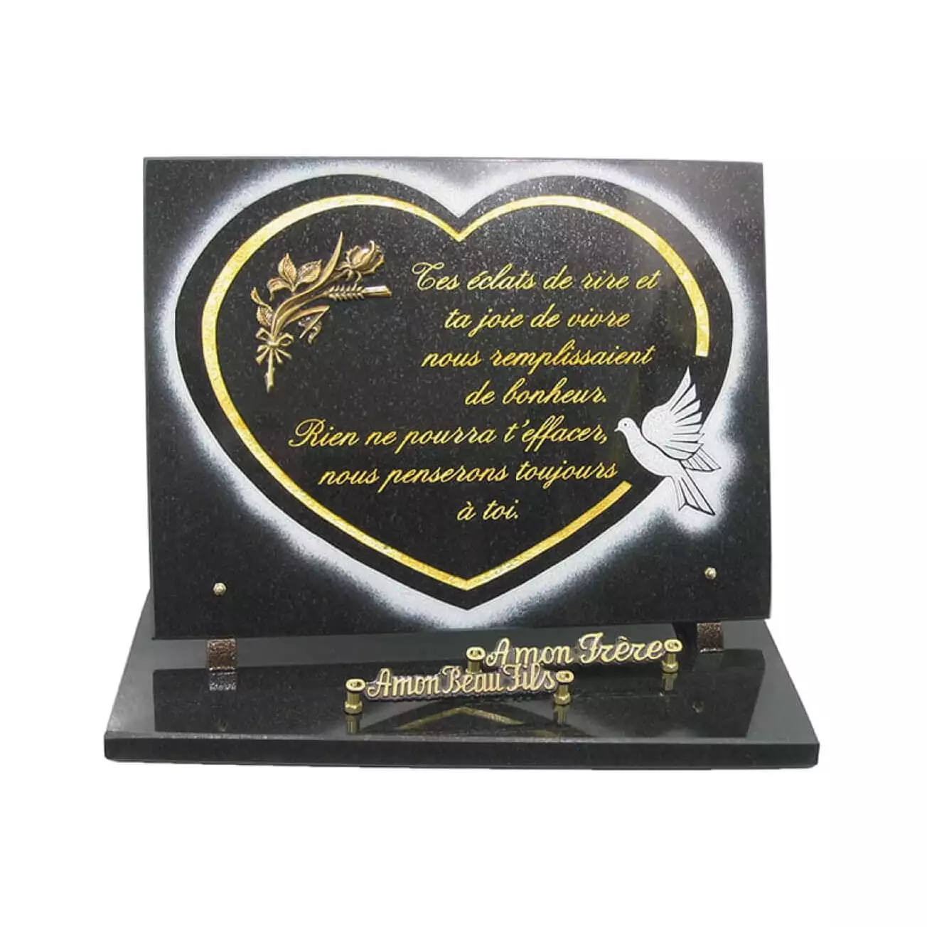 Plaque funéraire granit