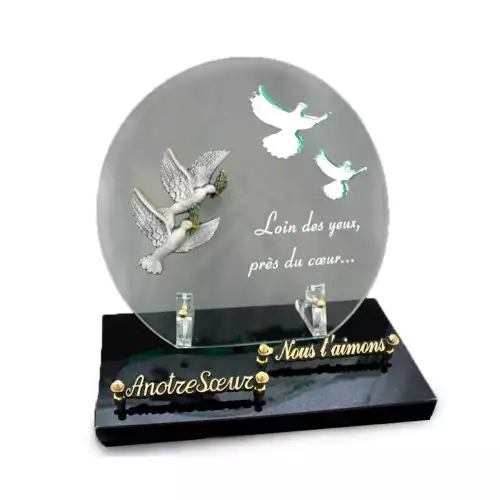 Plaque funéraire galbée