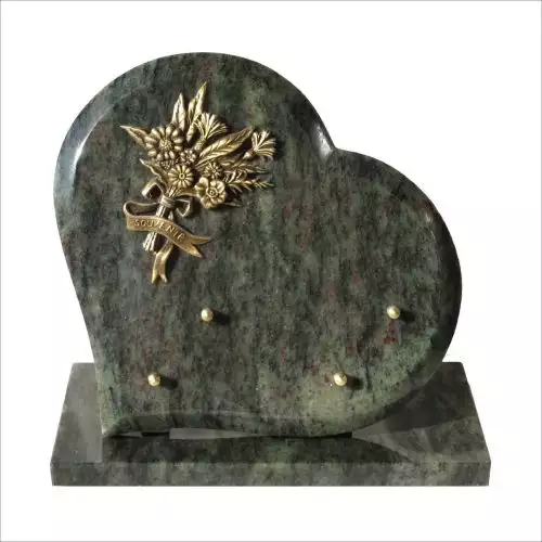 coeur en granit pour tombe, plaque coeur funeraire, coeur en pierre pour cimetiere