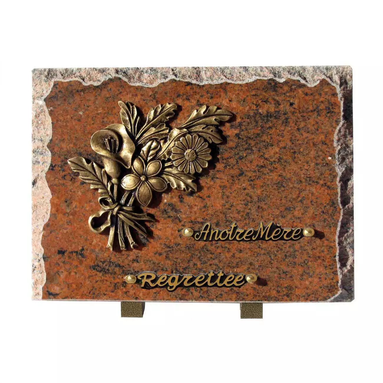 petite plaque funéraire, plaque funeraire fleur, plaque express funeraire