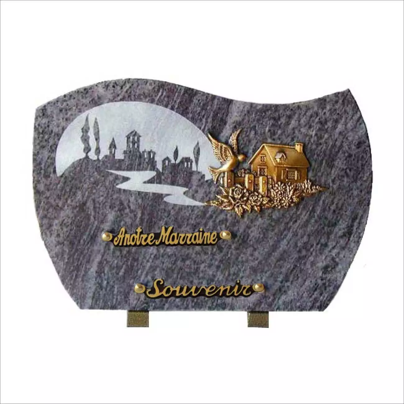 ornement funeraire en ceramique, plaque marbre personnalisé, plaque funeraire