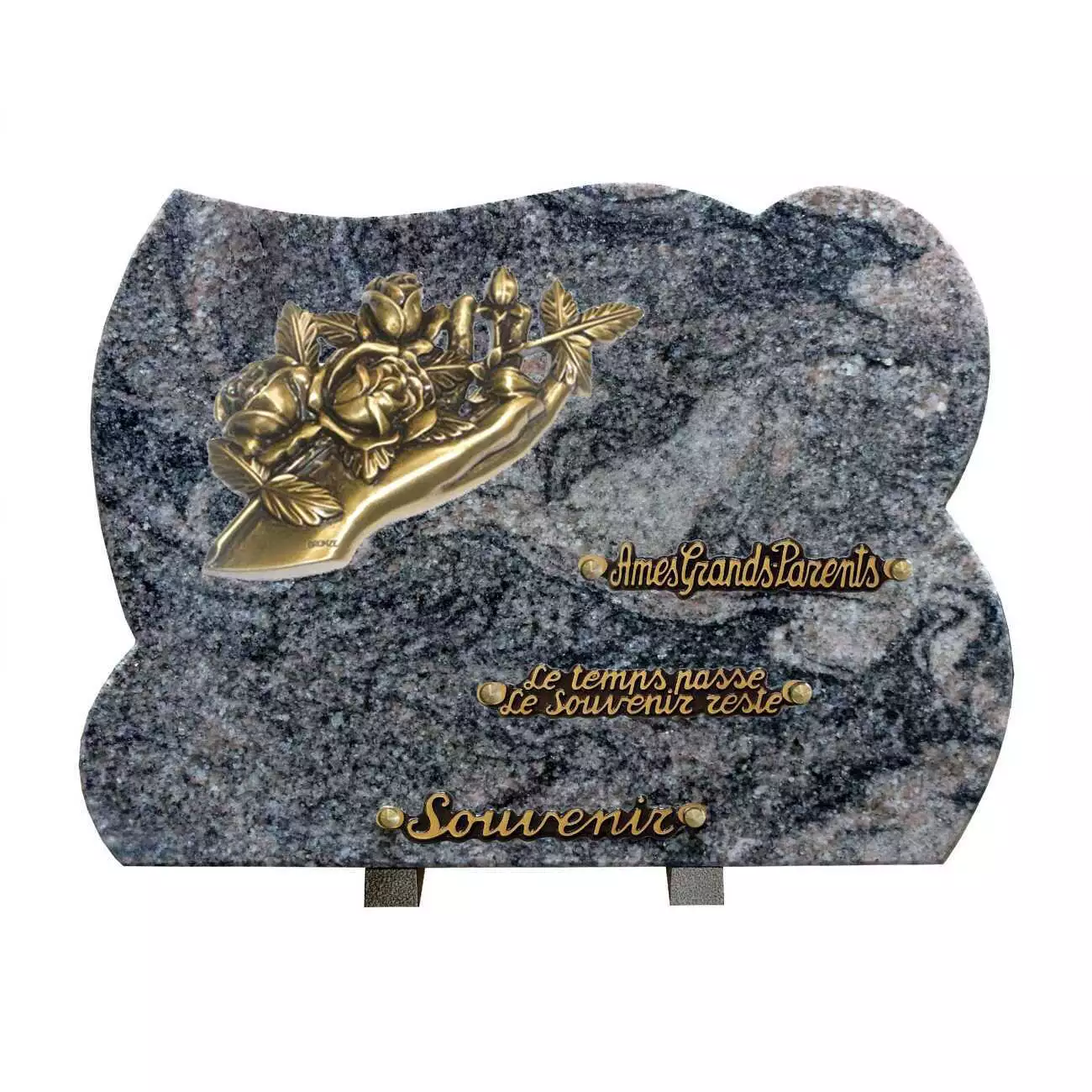 deuil fleuri plaques funeraires, plaque funéraire avec fleurs, plaque funeraire fleur