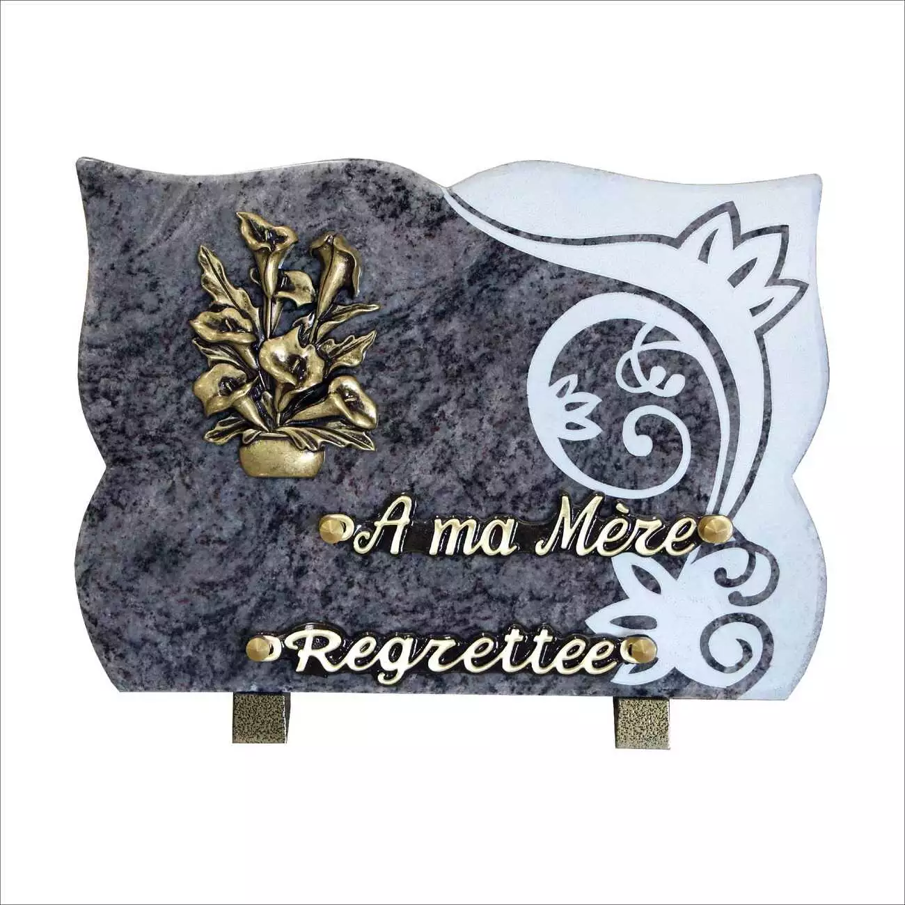 plaque gravée tombe, gravure sur marbre funéraire, pompe funebre plaque