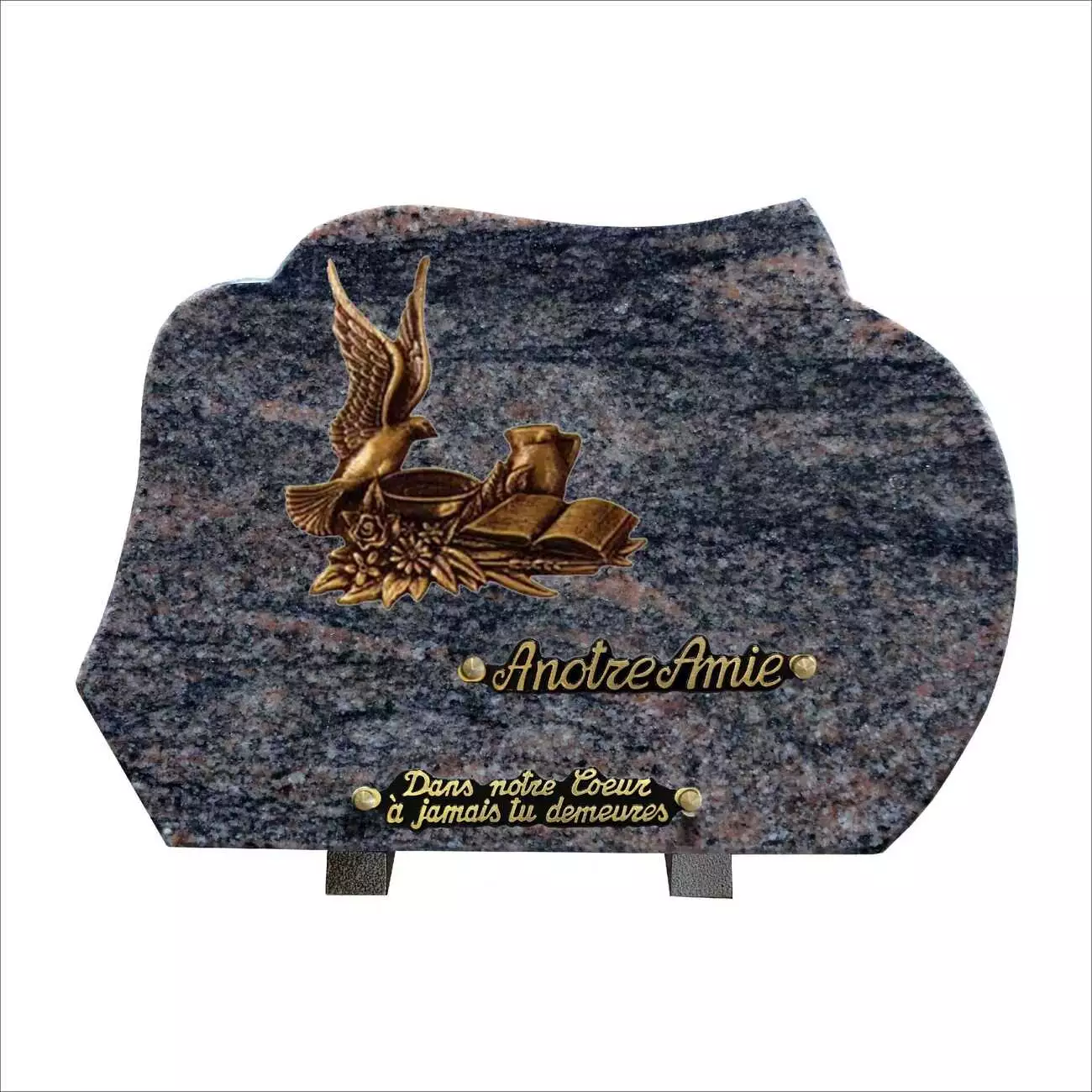 produits funéraires, plaque nom funeraire, pied pour plaque funeraire