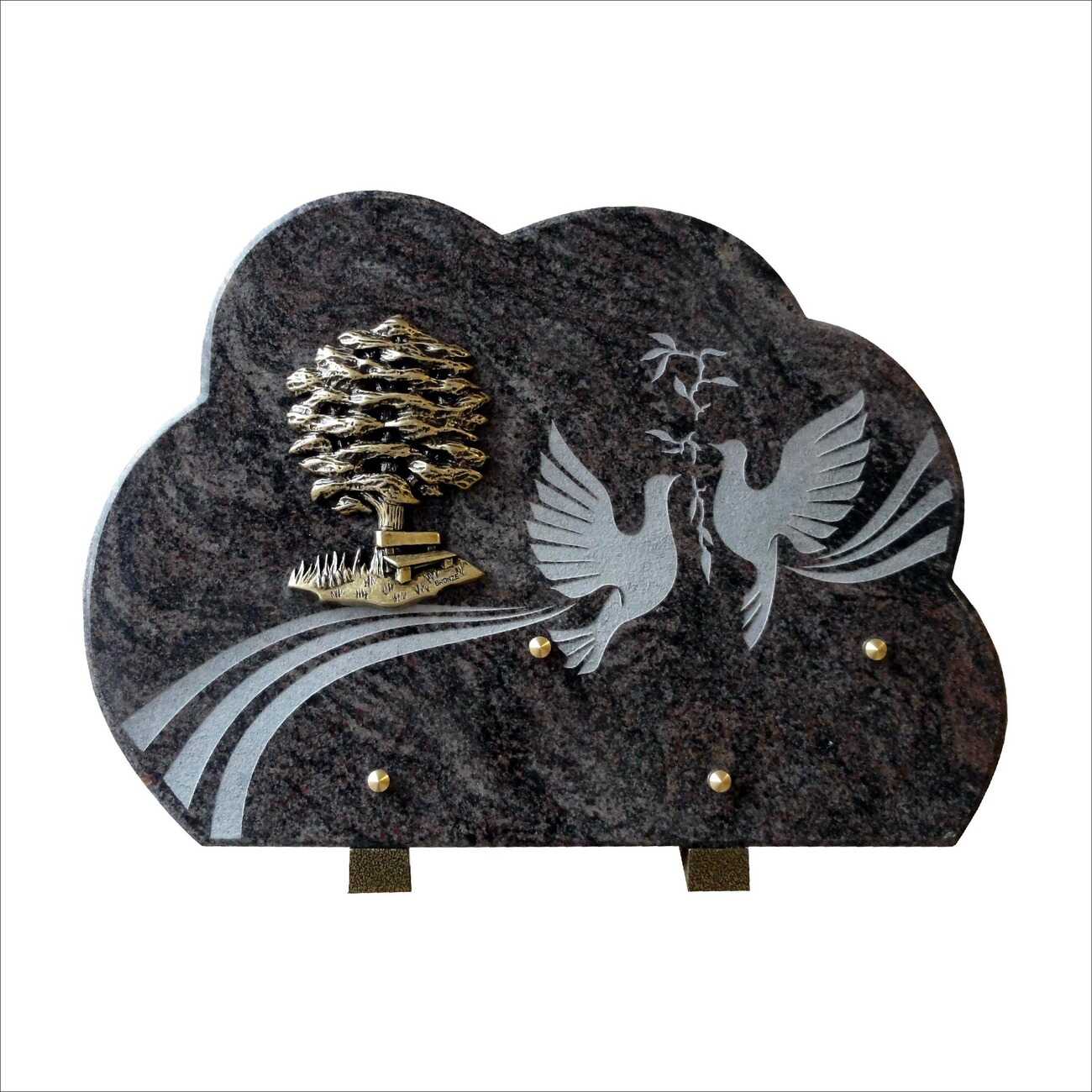 mot sur pierre tombale, plaque gravée tombe, plaque funéraire sur tombe